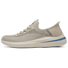 Skechers SKECHERS MENS USA Breathable Support Low-Top Casual Shoes Men's Taupe Серо-коричневый, 43