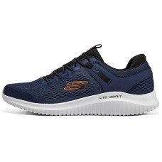 Skechers Flection 1.0 Cushioned Slip-Resistant Low-Top Sports Casual Shoes Men's Blue White 43