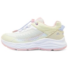 Skechers Girls Cushioning Wear-Resistant Low-Top Kids' Running Shoes Beige Pink Teenagers Ecru Pink, 30