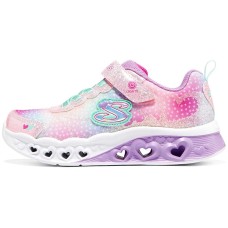 Skechers Flutter Heart Lights Slip Resistant Cushioning Abrasion Resistant Casual Shoes Pink Multicolor Teenagers 36
