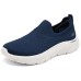 Skechers WOMEN'S GO WALK Breathable Lightweight Low-Top Casual Shoes Women's Blue White Синий Белый, 35