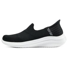 Skechers Slip Ins Hands Free Slip-Ins Durable Breathable Low-Top Casual Shoes Women's Black White Черный, 38