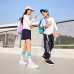Skechers Wear-Resistant Slip-Resistant Low-Top Kids' Skateboarding Shoes Black Gray Teenagers Black/charcoal gray, 35
