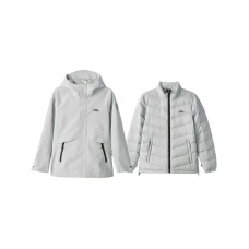 Skechers Hiking Urban Living/Travel/Commuting Warm Windbreaker Jacket Women's Moon Rock Gray Moon Gray, M