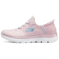 Skechers Cushioning Breathable Low Top Running Shoes Women's Pink Розовый, 38