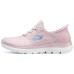Skechers Cushioning Breathable Low Top Running Shoes Women's Pink Розовый, 38