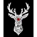 Лонгслив LA Pop Art Santa's Reindeer Черный, Medium