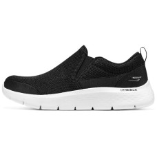 Skechers Go Walk Fle Cushioned Slip-Resistant Low-Top Casual Shoes Men's Black White Черно-белый, 45