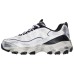 Skechers DLITES Cushioning Anti-Slip And Wear-Resistant Support Lightweight Low-Top Chunky Sneakers Women's White Black White Black Silver, 38