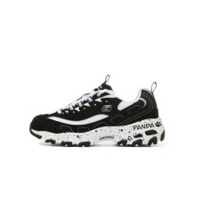 Skechers DLITES Cushioned Slip-Resistant Low-Top Chunky Sneakers Women's Black White Черно-белый, 36