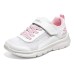 Skechers Girls Cushioning Wear-Resistant Low-Top Kids' Running Shoes White Pink Teenagers белый/светло-розовый, 34