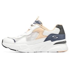 Skechers Cushioning, Wear Resistant Low Top Casual Shoes Women's White Gray Pink White Gray Pink, 38