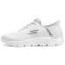 Skechers Slip Ins Durable Breathable Low Top Casual Running Shoes Men's White Gray Box White gray, 40