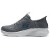 Skechers Skech-Lite Pro Cushioned Slip-Resistant Low-Top Running Shoes Men's Gray Blue Charcoal Gray/Blue, 42.5