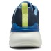 Skechers Anti Slip Wear Resistant Low Top Running Shoes Men's Blue Navy/Lemon, 45.5