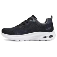 Skechers Cushioned Slip Resistant Abrasion Resistant Breathable Low Top Running Shoes Women's Black Черный, 35