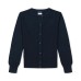 Little Girls Uniform Pointelle Cardigan 414 Su Nav, 6X