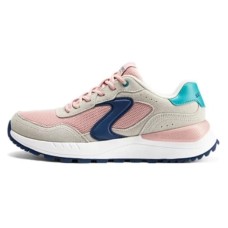 Skechers Cushioning Wear-Resistant Low-Top Running Shoes Women's Gray Pink Natural/Pink, 35.5
