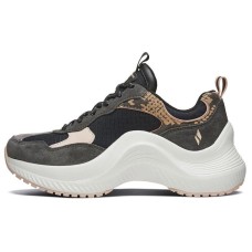 Skechers Sierra Cushioned Anti-Slip And Wear-Resistant Lightweight Low-Top Chunky Sneakers Women's Black Brown 37