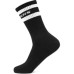 Skechers Mid Calf Socks Unisex 2 Pack 2 Pack (Carbon Black+Bright White), S