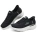 Skechers WOMEN'S GO Series Anti-Slip Wear-Resistant Low-Top Casual Running Shoes Women's Black White Черно-белый, 39