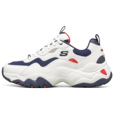 Skechers D Lites Low Top Running Shoes White/Blue/Red 41