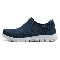 Skechers Cushioning, Slip Resistant, Abrasion Resistant, Breathable Low Top Casual Shoes Women's Marine Blue Navy/multicolor, 37