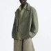 ZARA Trench Coats Men Green Зеленый, S/M