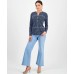 Petite Geometric Button-Placket Top, Exclusively for Macy's Tyra Strip, P/M