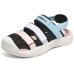 Skechers Anti Slip Wear Resistant Children's Sandals Black Blue Teenagers 31