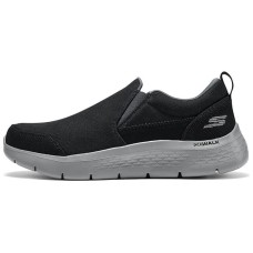Skechers Go Walk Fle Breathable And Resilient Low Top Casual Shoes Men Black Gray Black Gray Color, 41.5