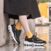 Skechers D'Lites Non-slip Lightweight Low-Top Chunky Sneakers Women's Black 35