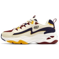 Skechers D'LITES 4.0 Anti-Slip Wear-Resistant Low-Top Chunky Sneakers Women's Beige Yellow 35