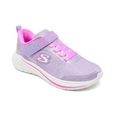 Little Girls Wave 92 Fastening Strap Casual Sneakers from Finish Line Фиолетовый, 3