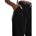 Stradivarius wide leg belted trouser in black Черный, US 0