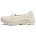 Skechers Go Walk Fle Slip-on Unlined Shoes Cushioning Lightweight Low-Top Casual Shoes Women's Beige Бежевый, 37.5