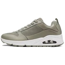 Skechers Uno Cushioning Breathable Supportive Rebound Low-Top Air Cushion Casual Running Shoes Men's Gray Серо-коричневый, 41
