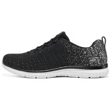 Skechers Cushioning, Slip Resistant, And Abrasion Resistant Low Top Casual Shoes Women's Black White Черно-белый, 35.5