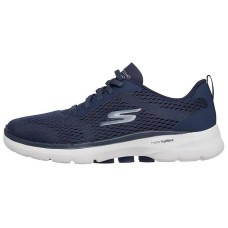 Skechers Go Walk 6 Anti-Slip Wear-Resistant Low-Top Casual Shoes Women's Blue 35