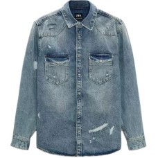 ZARA Denim Jackets Men Blue Синий, S