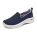 Skechers Go Walk Arch Fit Cushioning Wear Resistant Low Top Casual Shoes Women's Blue Purple Marine Blue/Lavender, 37