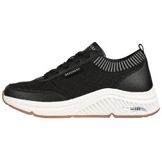 Skechers Arch Fit S Miles Walk On Cushioned Slip Resistant Abrasion Resistant Low Top Casual Shoes Women's Black White 35