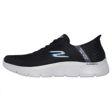 Skechers Slip Ins Slip-Resistant Low-Top Running Shoes Men's Black Gray Black Gray, 40