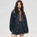 Jeep Denim Jacket Unisex Nano Blue Nano Blue, XL