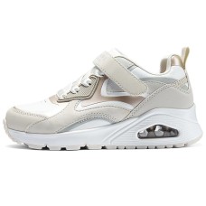 Skechers Anti-Slip Wear-Resistant Low-Top Kids Lifestyle Shoes Gray White Kids' Серый Белый, 37