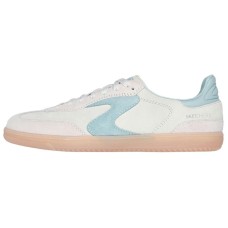 Skechers Anti-Slip Wear-Resistant Low-Top Skateboard Shoes Women's White Blue natural/aqua, 37