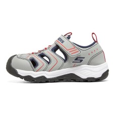 Skechers Abrasion Resistant Breathable Slip Resistant Children's Sandals Gray Blue Teenagers 38