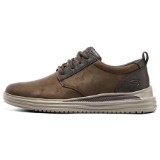 Skechers Proven Cushioning, Slip Resistant, Abrasion Resistant, Breathable Low Top Casual Shoes Men's Brown 45