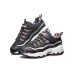 Skechers D'LITES Series Anti Slip Wear Resistant Kids Lifestyle Shoes Black Red Teenagers 28.5