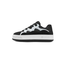Skechers Slip Resistant Height Increasing Low Top Skateboard Shoes Women's Black White Черно-белый, 37